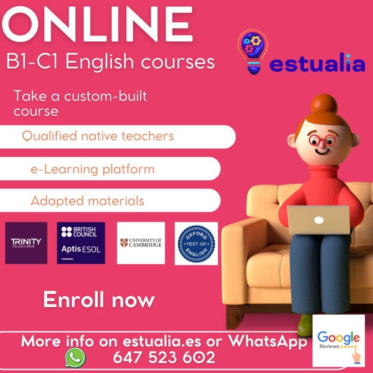 Oferta de cursos de inglés online. Academia de inglés online en Albacete ENGLISH. Cursos de inglés online