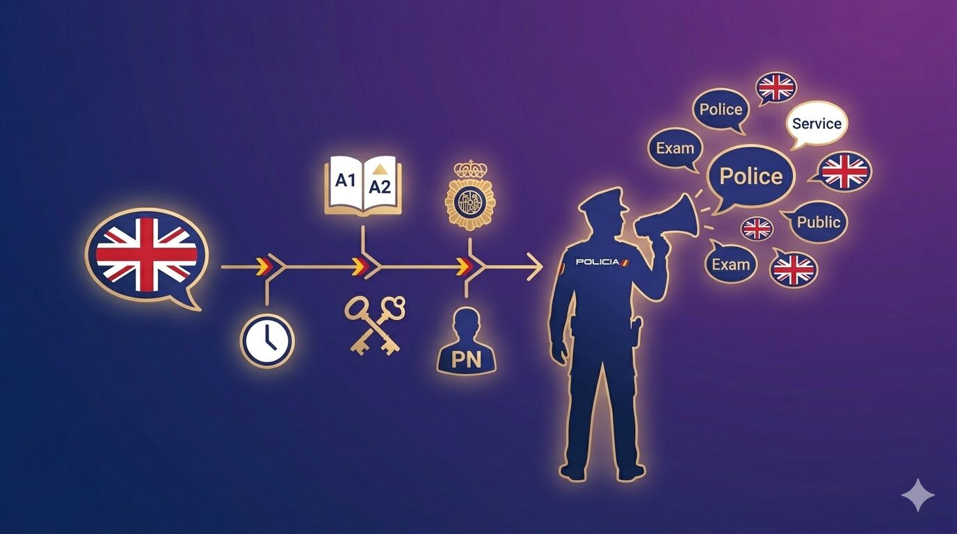 Imagen cursos de la Policía Nacional.Cursos de inglés Estualia